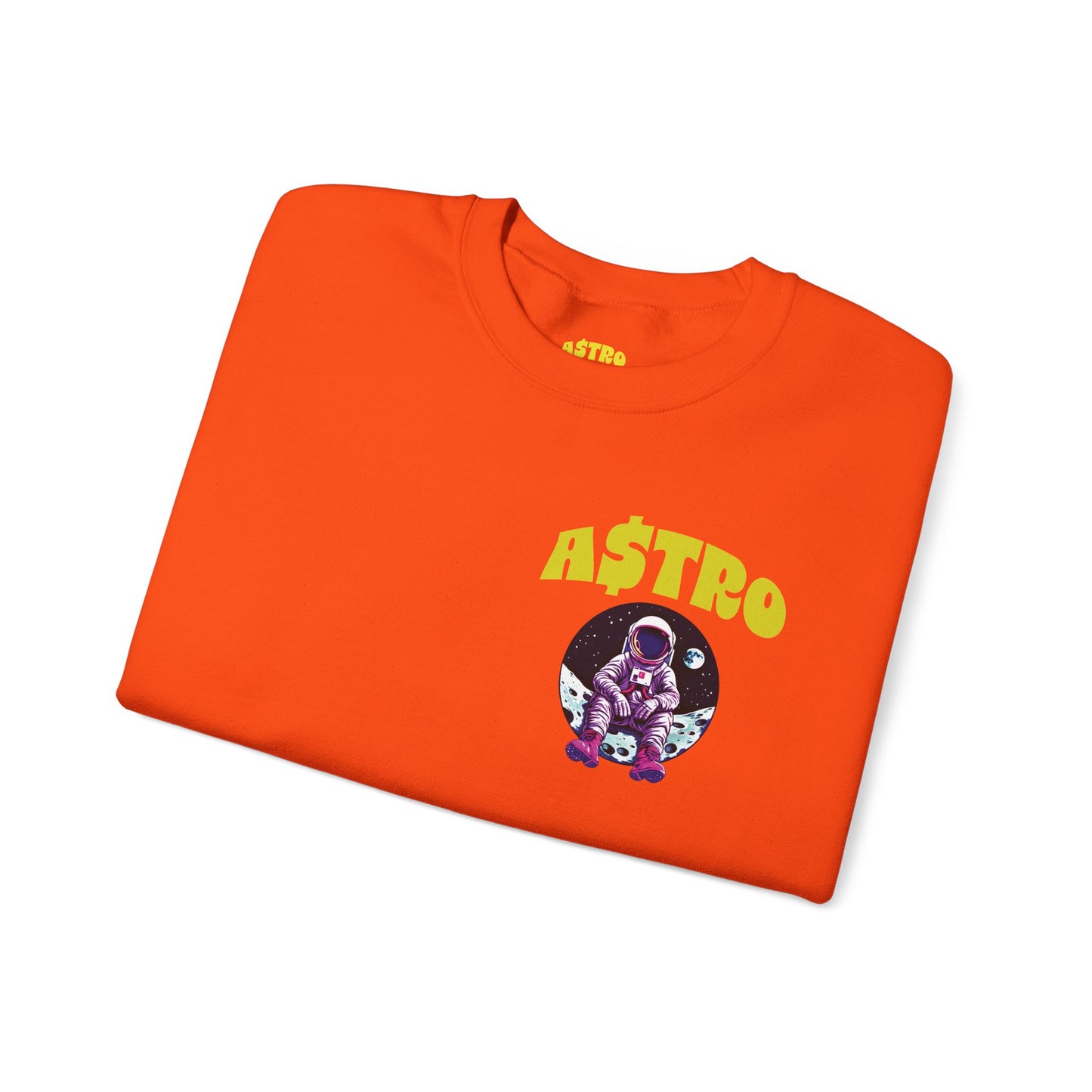 A$TRO Crewneck Sweatshirt Orange (Yellow Logo)