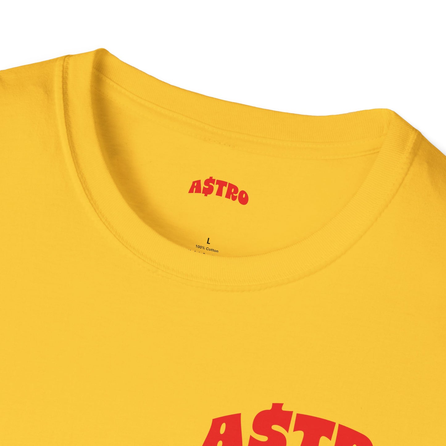 A$TRO Yellow T-Shirt (Red Logo)