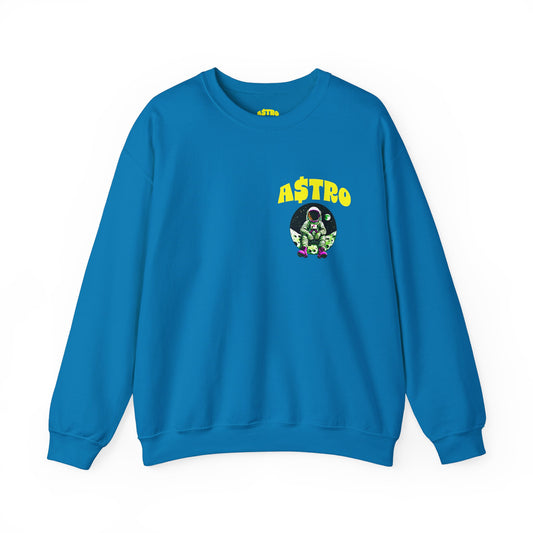 A$TRO Crewneck Sweatshirt Sapphire (Yellow Logo)