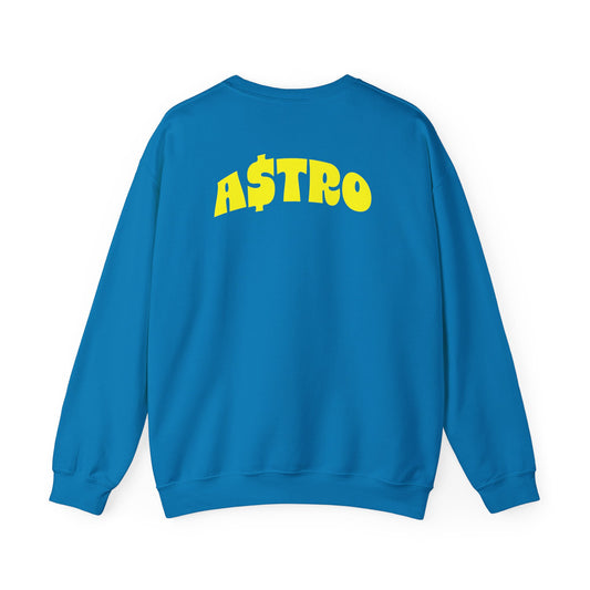 A$TRO Crewneck Sweatshirt Sapphire (Yellow Logo)