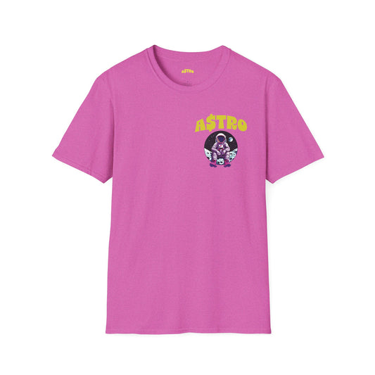 A$TRO Heather Pink T-Shirt (Yellow Logo)