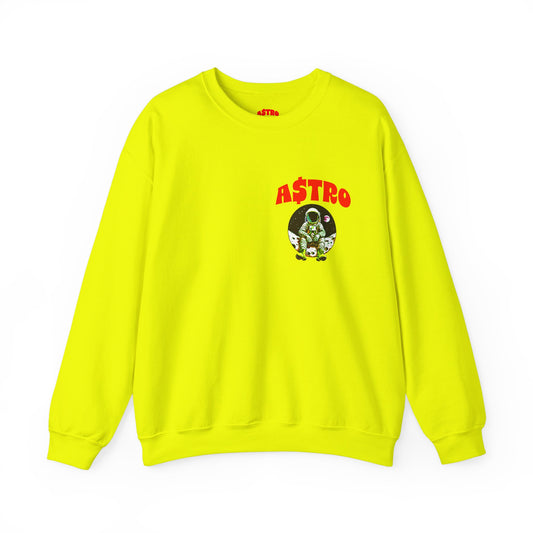 A$TRO Sweatshirt Highlighter Yellow (Red Logo)
