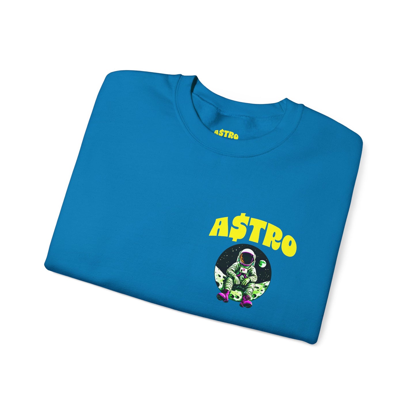 A$TRO Crewneck Sweatshirt Sapphire (Yellow Logo)